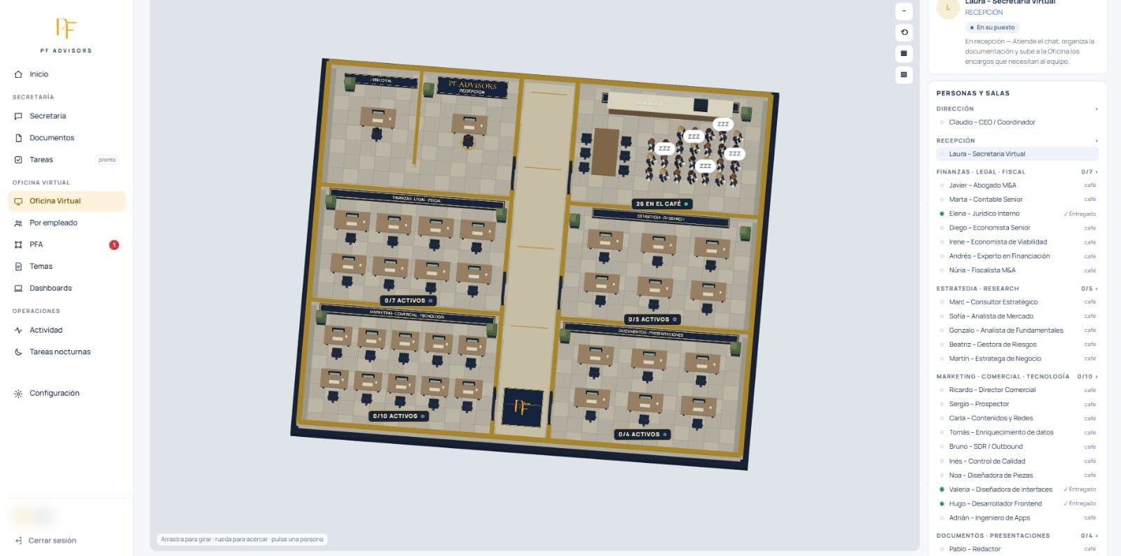 Oficina virtual de PF Advisors